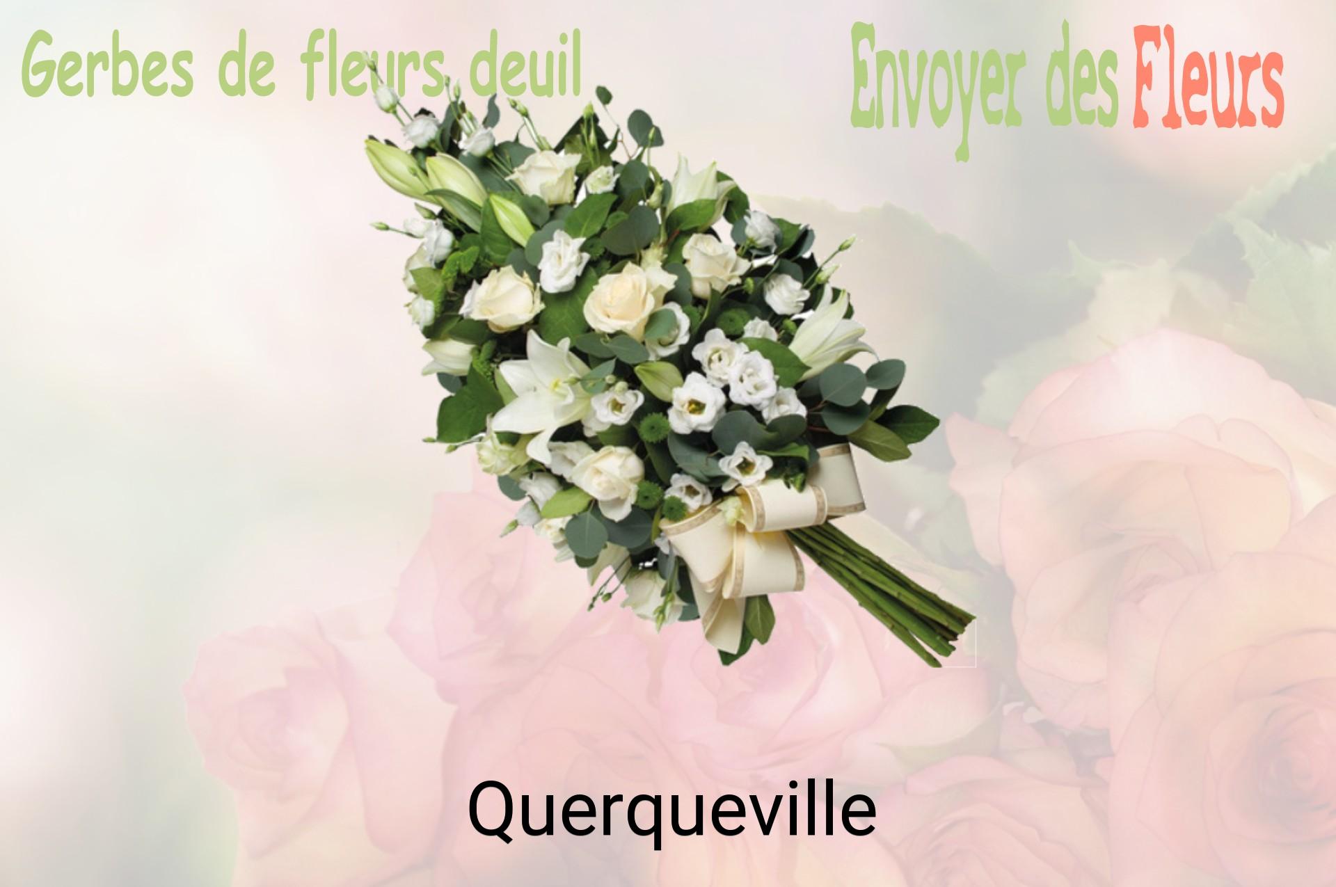 Gerbe de fleurs de deuil livrée à Querqueville